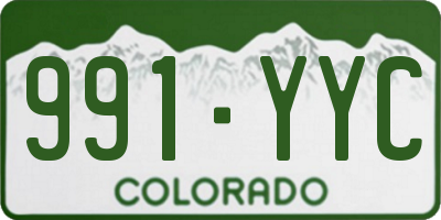 CO license plate 991YYC