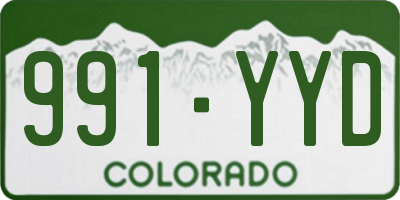 CO license plate 991YYD