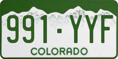CO license plate 991YYF
