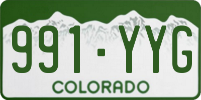 CO license plate 991YYG