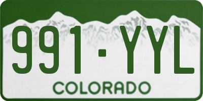CO license plate 991YYL