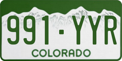 CO license plate 991YYR