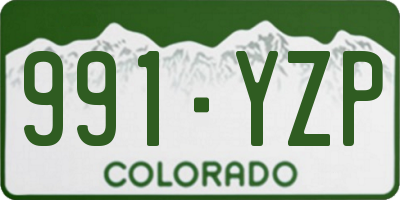 CO license plate 991YZP