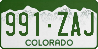 CO license plate 991ZAJ