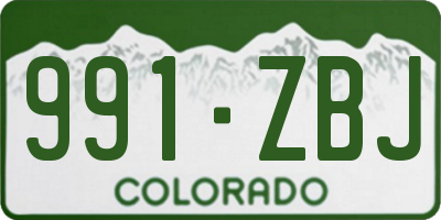 CO license plate 991ZBJ