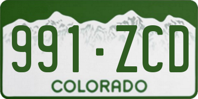 CO license plate 991ZCD