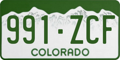 CO license plate 991ZCF