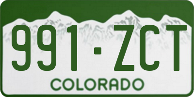 CO license plate 991ZCT