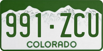 CO license plate 991ZCU