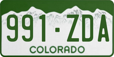 CO license plate 991ZDA