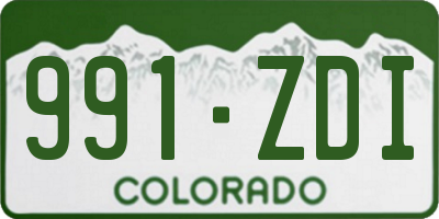CO license plate 991ZDI