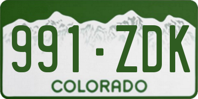 CO license plate 991ZDK