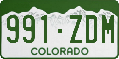 CO license plate 991ZDM
