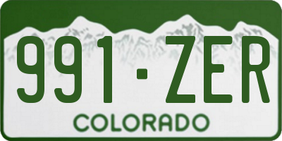 CO license plate 991ZER