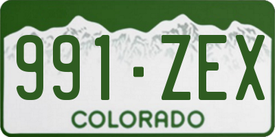 CO license plate 991ZEX