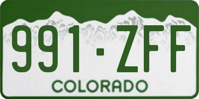 CO license plate 991ZFF