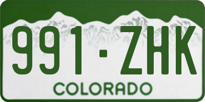CO license plate 991ZHK