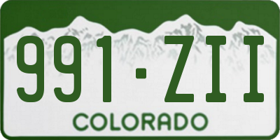 CO license plate 991ZII