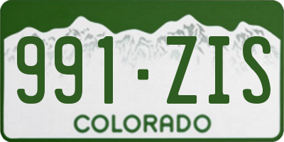 CO license plate 991ZIS