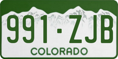 CO license plate 991ZJB