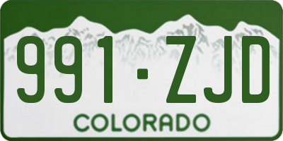 CO license plate 991ZJD