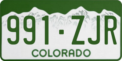 CO license plate 991ZJR