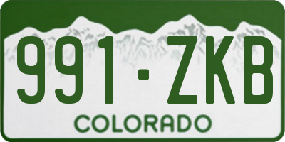 CO license plate 991ZKB