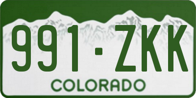 CO license plate 991ZKK