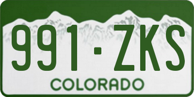 CO license plate 991ZKS