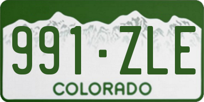 CO license plate 991ZLE