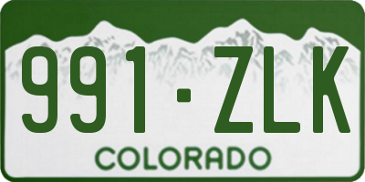 CO license plate 991ZLK