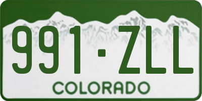 CO license plate 991ZLL