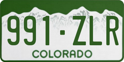 CO license plate 991ZLR