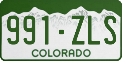 CO license plate 991ZLS