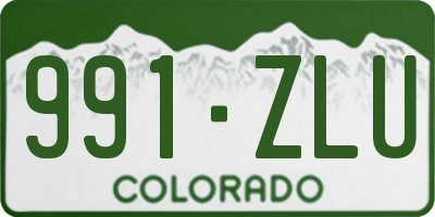 CO license plate 991ZLU