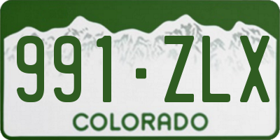 CO license plate 991ZLX