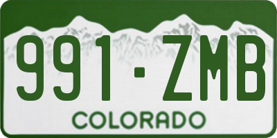 CO license plate 991ZMB
