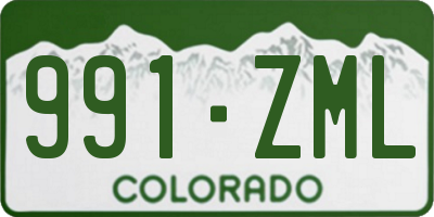 CO license plate 991ZML