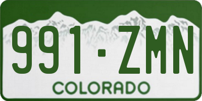CO license plate 991ZMN