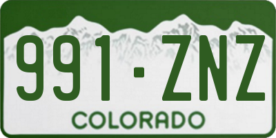CO license plate 991ZNZ