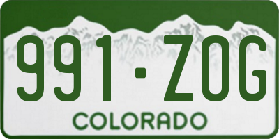 CO license plate 991ZOG