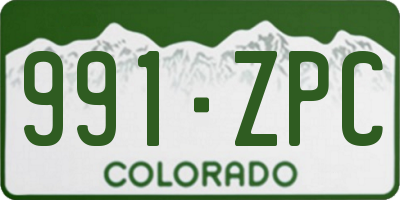 CO license plate 991ZPC