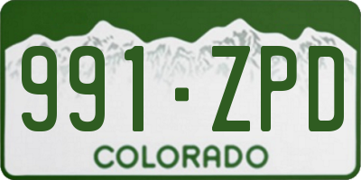 CO license plate 991ZPD