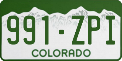 CO license plate 991ZPI