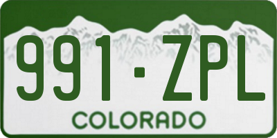CO license plate 991ZPL