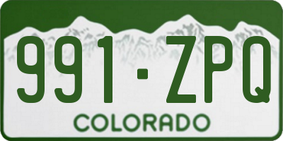 CO license plate 991ZPQ