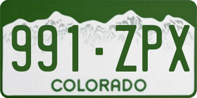 CO license plate 991ZPX