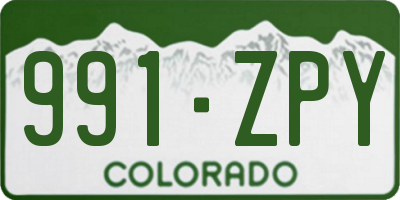 CO license plate 991ZPY