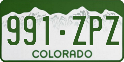 CO license plate 991ZPZ