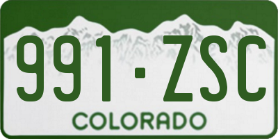 CO license plate 991ZSC